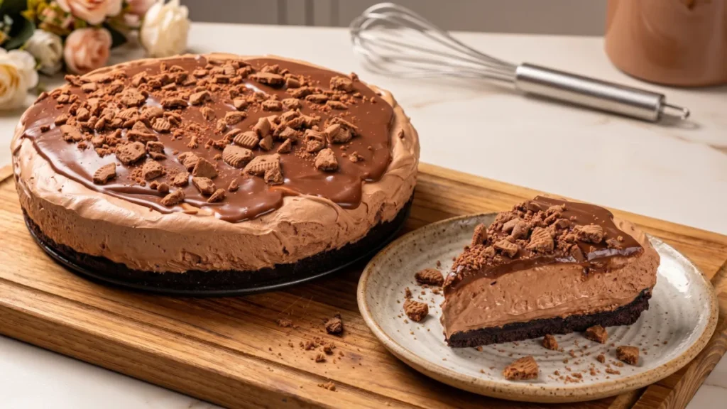 Torta Mousse de Chocolate com Base de Biscoito e Alpino