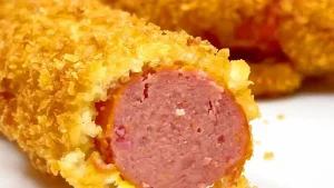 Receita de Salsicha empanada facil e rapida