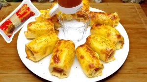 Enroladinho de Salsicha na Air Fryer