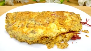 Omelete Simples com Carne Seca