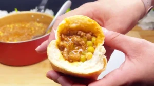 Receita de BURACO QUENTE PÃO com CARNE moida