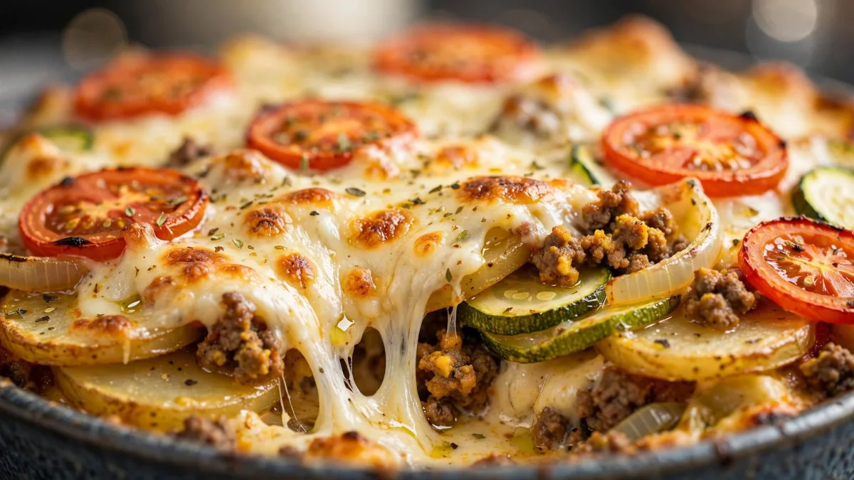 Abobrinha Recheada de Forno com Carne e Queijo