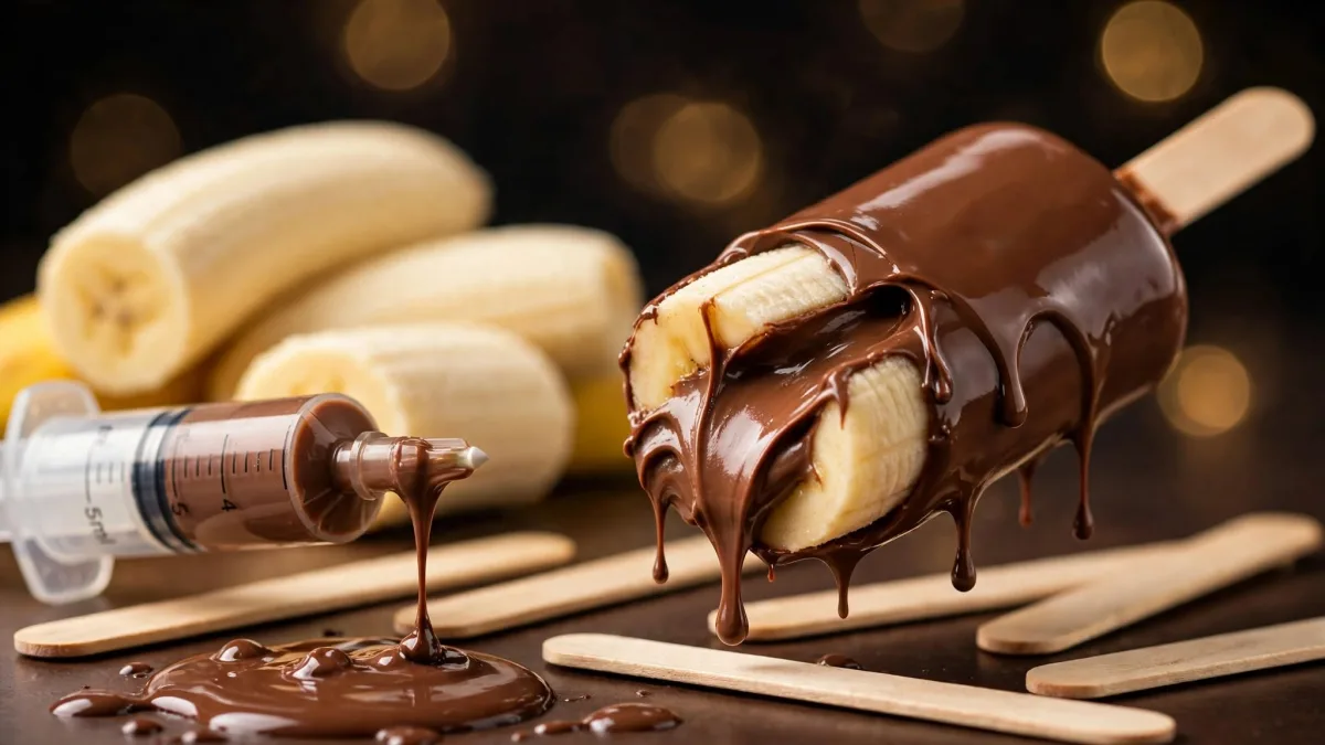 Banana Recheada com Chocolate