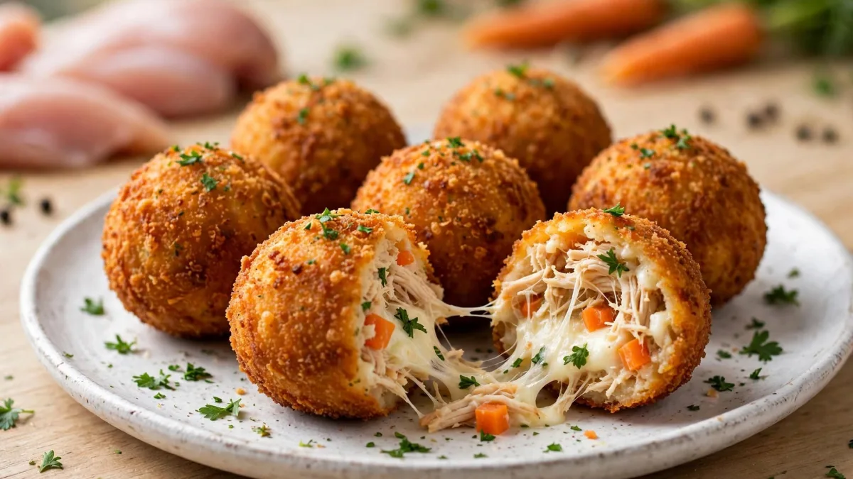 Bolinho de Peito de Frango com Arroz Cremoso