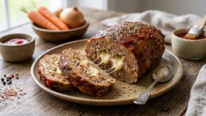 Bolo de Carne Recheado com Mussarela