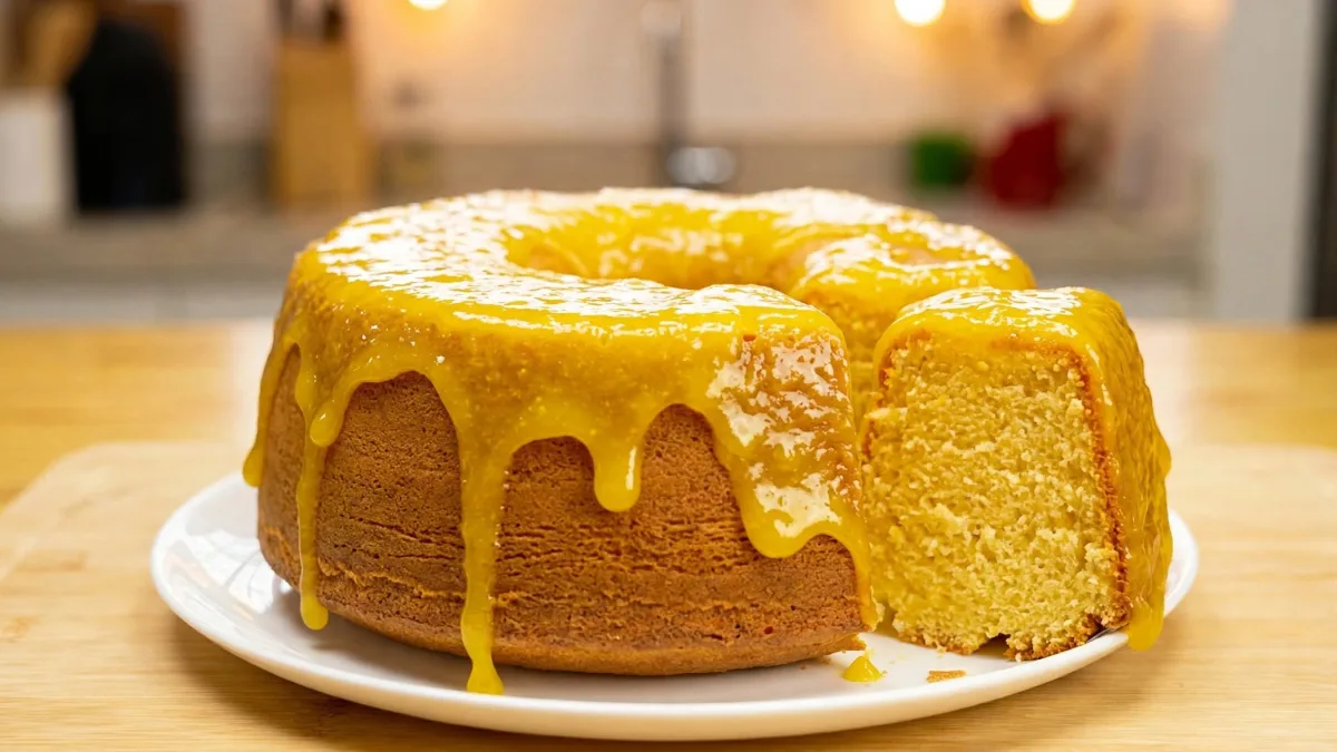 Bolo de Laranja Fofinho com Calda