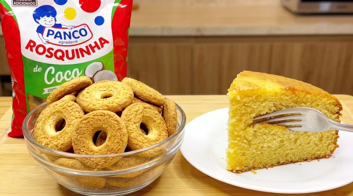 Bolo de Rosquinha de Coco
