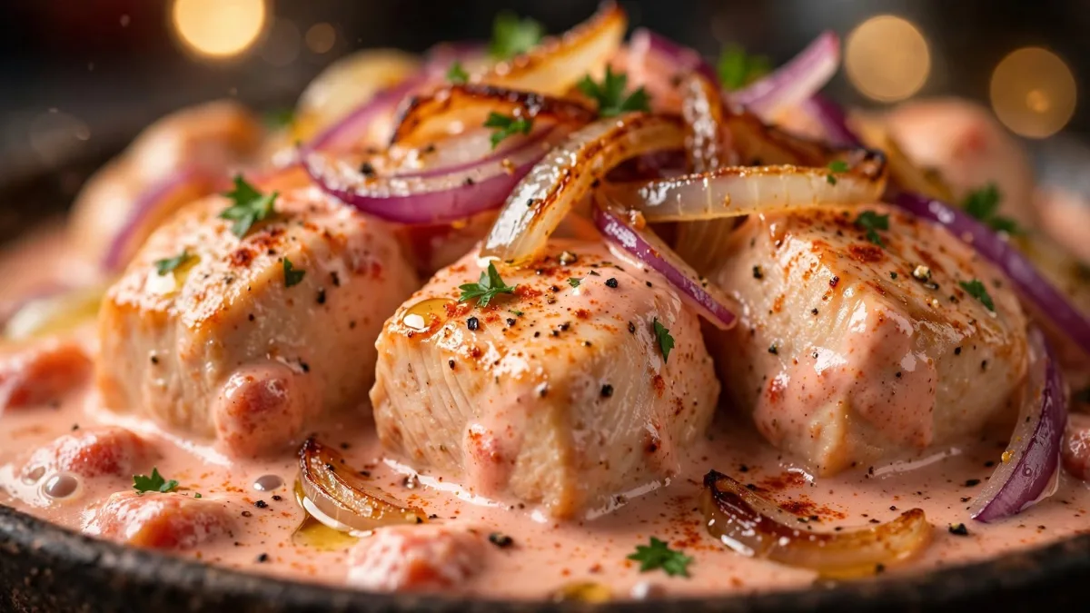 Frango com Cebola e Leite