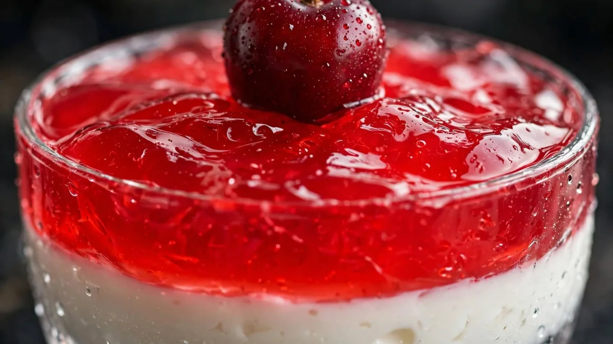 Gelatina de Cereja Cremosa