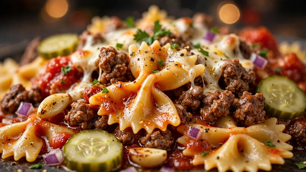 Macarrão Gravata com Carne Moída