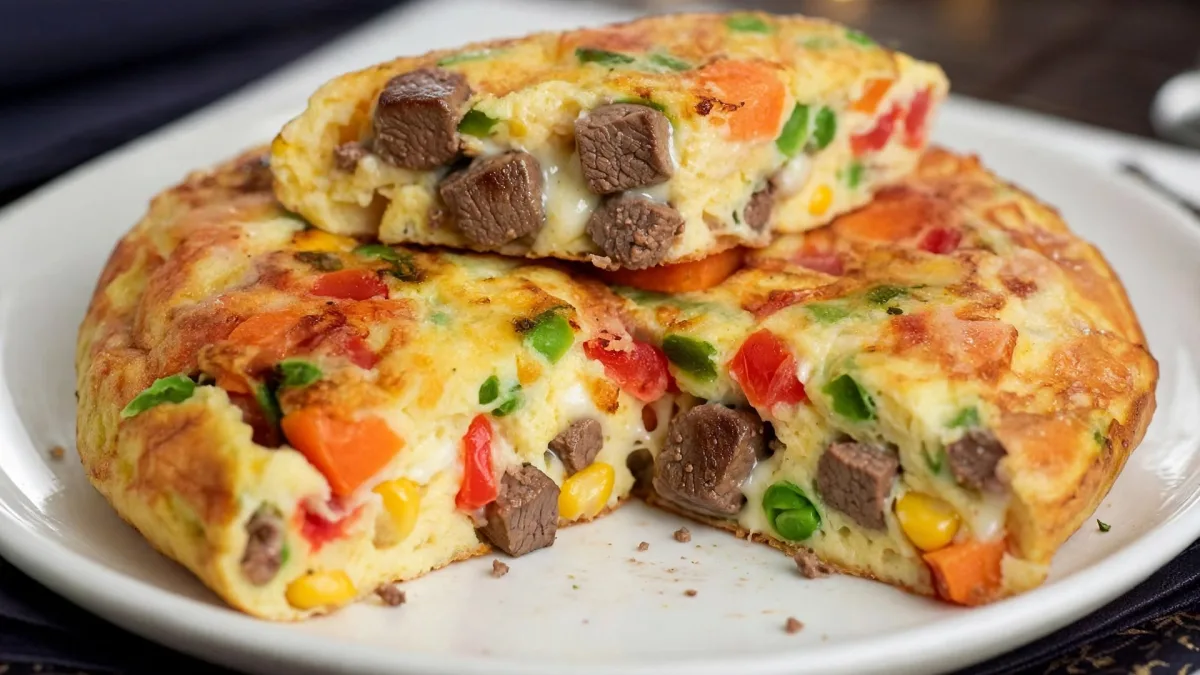 Omelete de Fígado com Legumes