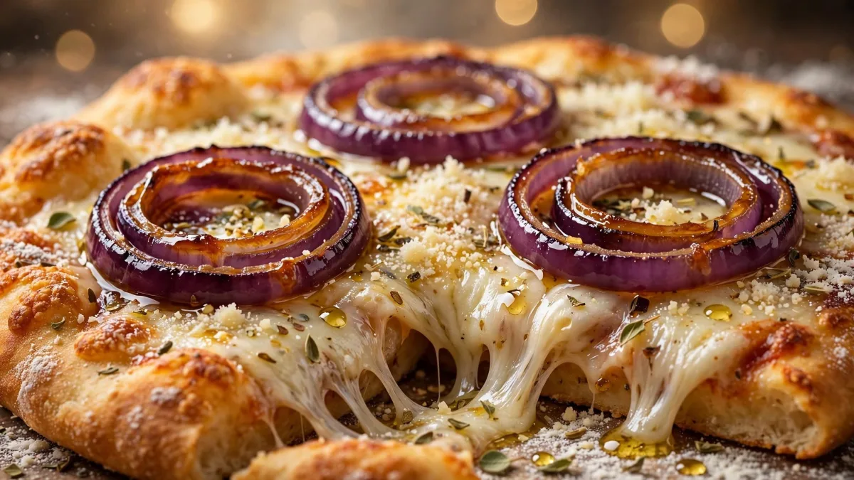 Pizza de Cebola e Queijo