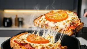 Pizza de Pão de Forma na Airfryer