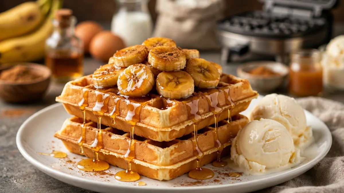 Waffle de Banana