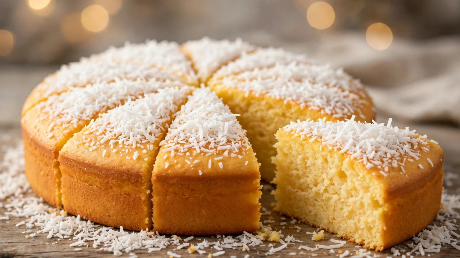 Bolo de Milho com Leite Condensado e Coco: Um bolo de milho de liquidificador incrivelmente cremoso e prático, feito sem farinha de trigo.