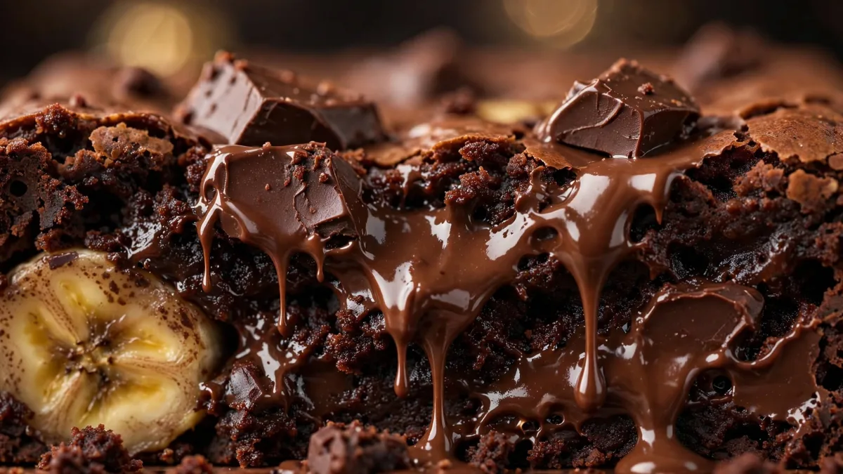 Brownie Bolo de Caneca de Banana com Chocolate de Micro-ondas: Uma opção prática e rápida de bolo individual feito no micro-ondas, combinando a doçura natural da banana com achocol