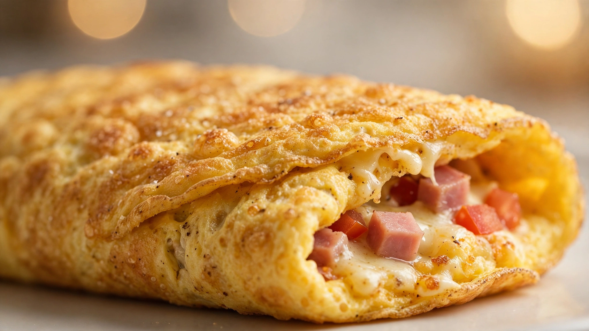 Omelete de Presunto, Queijo e Tomate