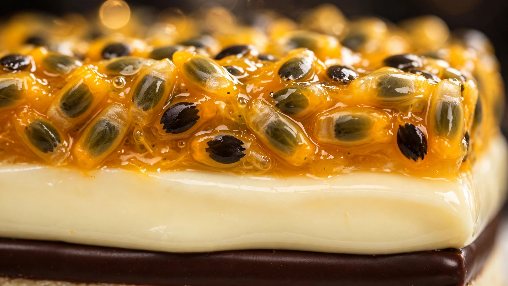 Sobremesa Napolitana de Maracujá com Chocolate e Baunilha