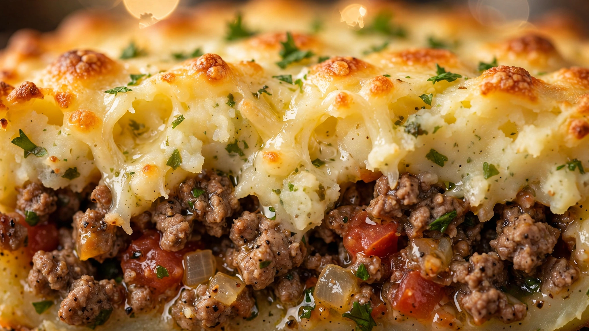 Torta Escondidinho de Batata com Carne Moída