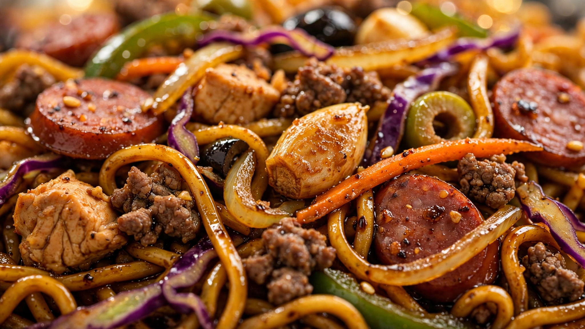 Yakisoba Misto com Calabresa